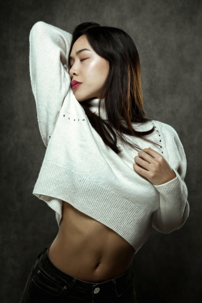 Portrait en studio d'une danseuse à Genève